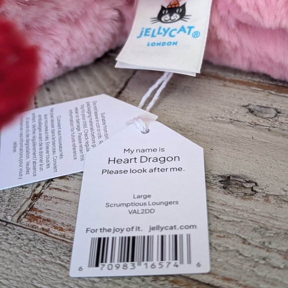 Jellycat Heart Dragon - NWT - Picture 3 of 3